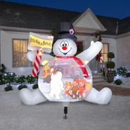 Living projection Frosty the snowman