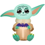 Stylized Grogu with Bat