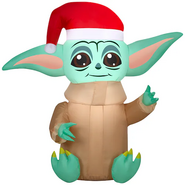 Stylized Grogu in Santa Hat