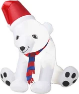 6ft Sitting Polar Bear