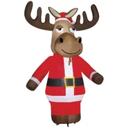 9.5ft Moose in Santa Suit