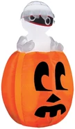Animated Mummy Popping Up Jack O' Lantern