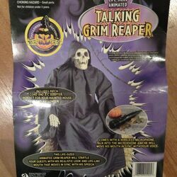 クリアファイル Vintage Gemmy Industries Grim Reaper Gemmy Grim Reaper Skeleton Animated LED Light-Up Crawler