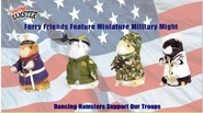 The military hamster line seen in a promo.
