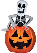 Animated Skeleton Coming out of Jack O' Lantern