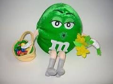 Green m&m store plush