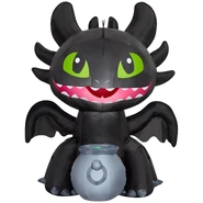 3 ft Stylized Toothless with Cauldron