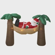 7ft Santa in hammock