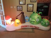 Angry Birds Christmas scene