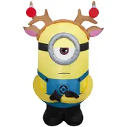Minion Stuart in Reindeer Outfit