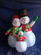 Gemmy inflatable snowman family trio