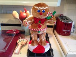 Gemmy hula hooping gingerbread man