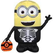 Minion Dave as Skeleton