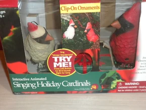Christmas Cardinal Couple in the box