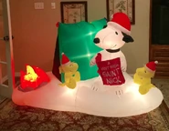 Snoopy & Woodstock Christmas Camping Scene