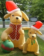 7ft Christmas Dog w/ puppy
