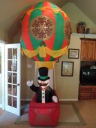 Gemmy inflatable Snowman in hot air balloon