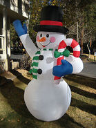 2002 8ft snowman with candy cane