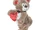 Twerking Grey Valentine Bear