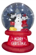Mickey & Minnie Mouse with Snowman Globe (Vintage Style)