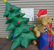 11ft Christmas Dog w/ present and tree