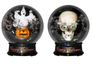 Tornado Globes - Ghost on Pumpkin & Skull
