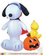Gemmy inflatable snoopy and woodstock halloween