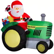 Santa on John Deere Tractor