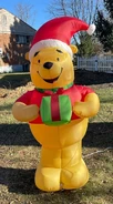 Christmas Pooh Holding Present