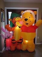 Winnie the Pooh caroling scene