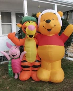 Pooh, Tigger and Piglet Christmas Caroling Scene