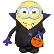 Gone Batty Minion Dave with Gru Pumpkin Bucket