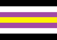 Alternate non-binary flag by Reddit user Shiny_Vulvasaur [5]