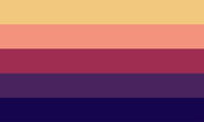 Alternate solar transmasculine flag by X/Twitter user XenicLuvs[45]