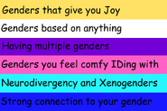 Unapologender Flag Color Meanings by Reddit user SillyGooseRobyn[1]