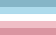 An alternative trans flag design by greaserpup[4] on Reddit.
