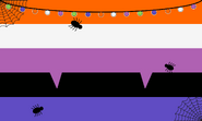 Halloween genderfluid flag by Fandom user AnxiousChaos[37]