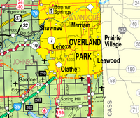 Map of Johnson Co, Ks, USA