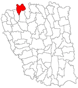 Location of Priponești in Galați County