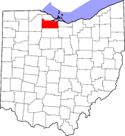 Map of Ohio highlighting Sandusky County