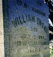 William Arthur Ensko II (1850-1889) tombstone