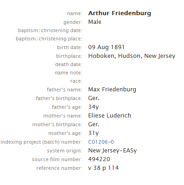 1891 birth indexed by Familysearch