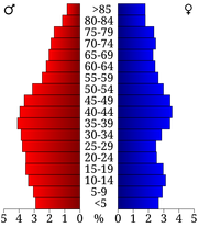 USA Fulton County, Illinois age pyramid