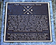 Chief Tantaquidgeon's personal Totem, commemorated on a plaque