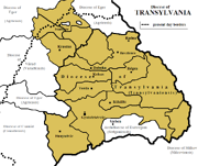 Diocesan division of Transylvania in the 13th century within the Kingdom of Hungary
