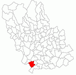 Location of Șirna in Prahova County