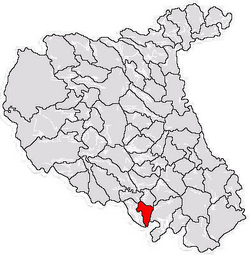 Location of Tâmboești in Vaslui County