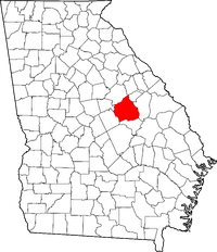 Map of Georgia highlighting Washington County