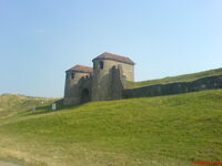 Porta Praetoria at castra Porolissum, Romania - view from a distance