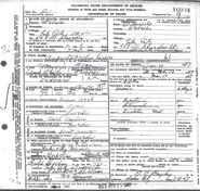 Death Certificate Augusta Amelia Larson